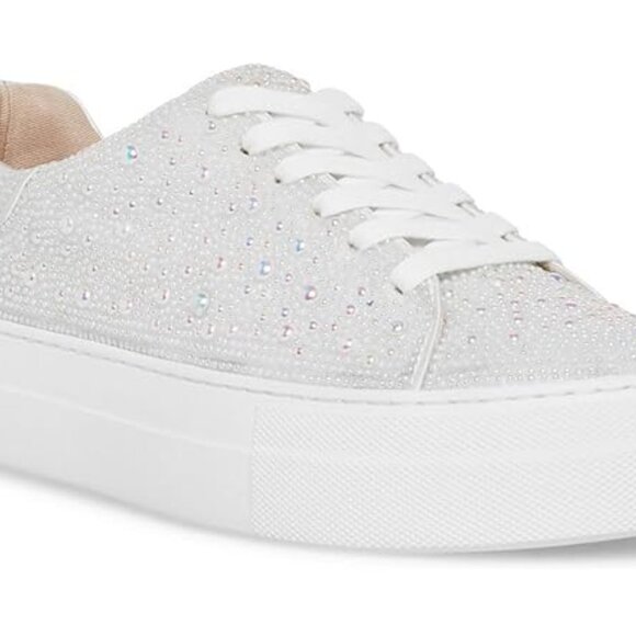 Betsey Johnson Women's Sidny Sneaker, Pearl, 6.5 - Picture 3 of 4